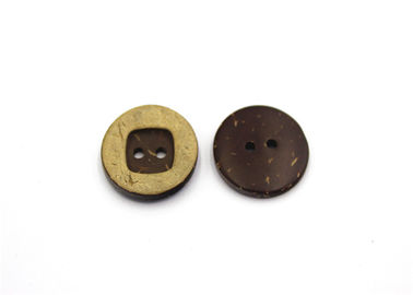 16L Coconut Bulk Buttons 4 Holes With Square Engraved Design