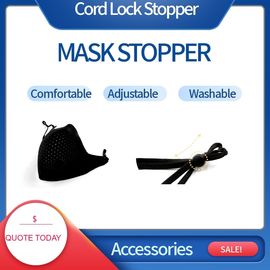 Black Color Stopper Toggle Cord Locks For Production Face Masks