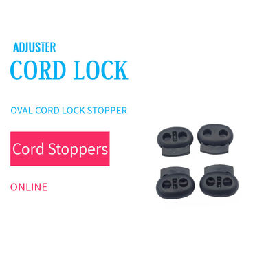 Oval Cord Lock Plastic Stopper Double Holes